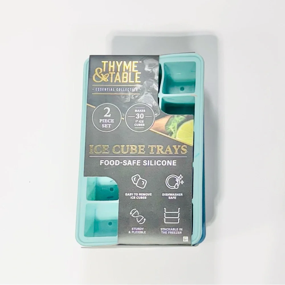 Silicone Ice Cube Tray Set, 2-Piece (Brand New, Unopened)